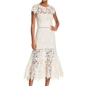 Joie Celedonia Lace Scallop Illusion Dress - sz. O
